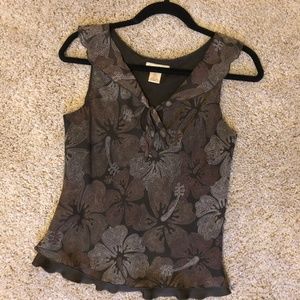 TOMMY BAHAMA Womens Floral Silk Shirt Small